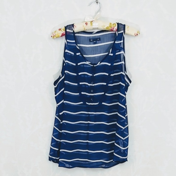 Gap | Striped Sheer Tank Top | S - Picture 1 of 7